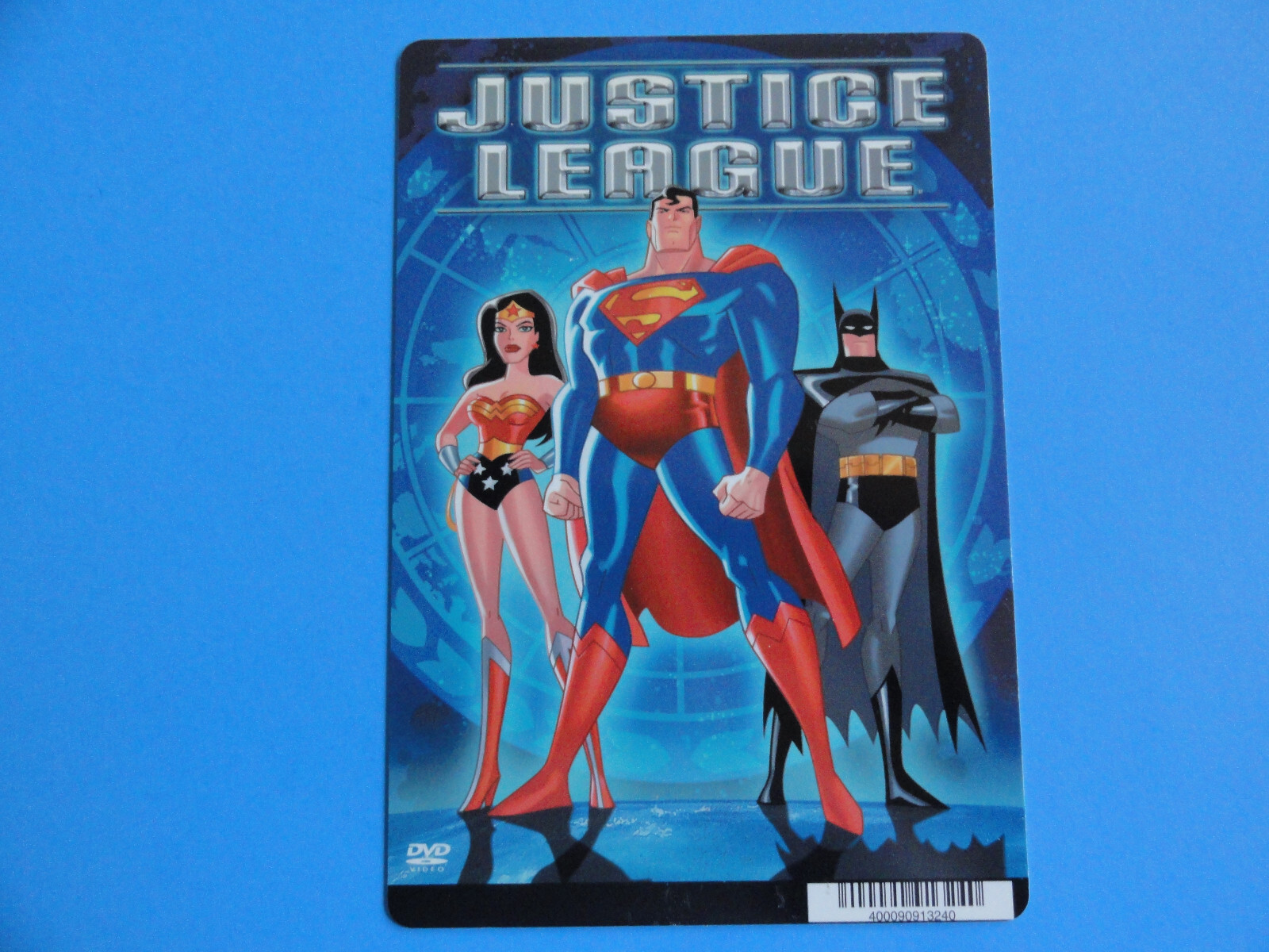 JUSTIC LEAGUE BLOCKBUSTER VIDEO BACKER CARD 5″X8″
