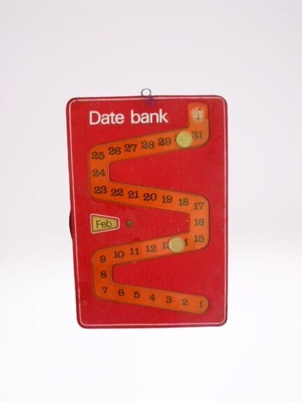 CALENDARIO PERPETUO South Africa perpetual CALENDAR by DATE BANK Original 1960s