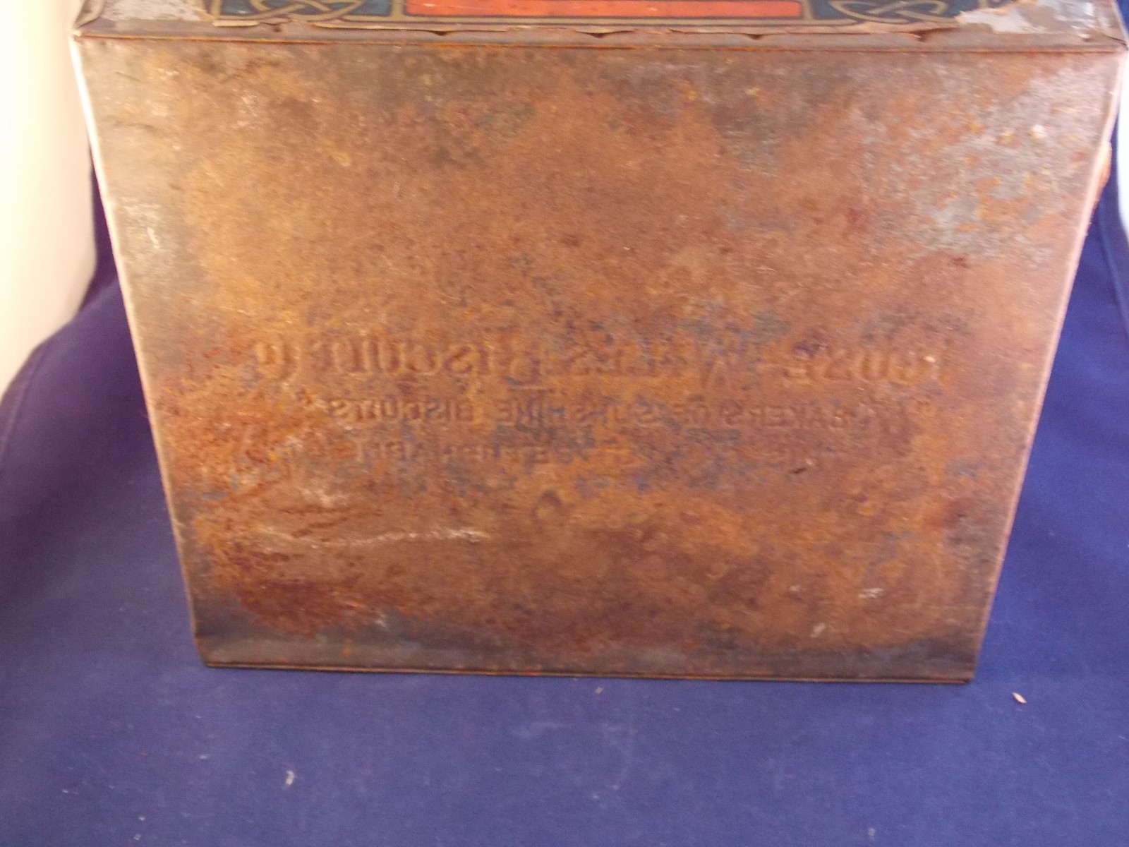 ANTIQUE SUNSHINE AFTERNOON TEA VANILLA BISCUITS TIN WITH ORIGINAL LABELS