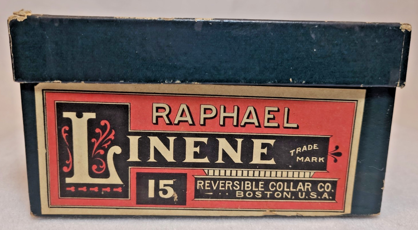 Antique Raphael Linene Reversible Collar Co Box Only Vintage Boston MA Size 15