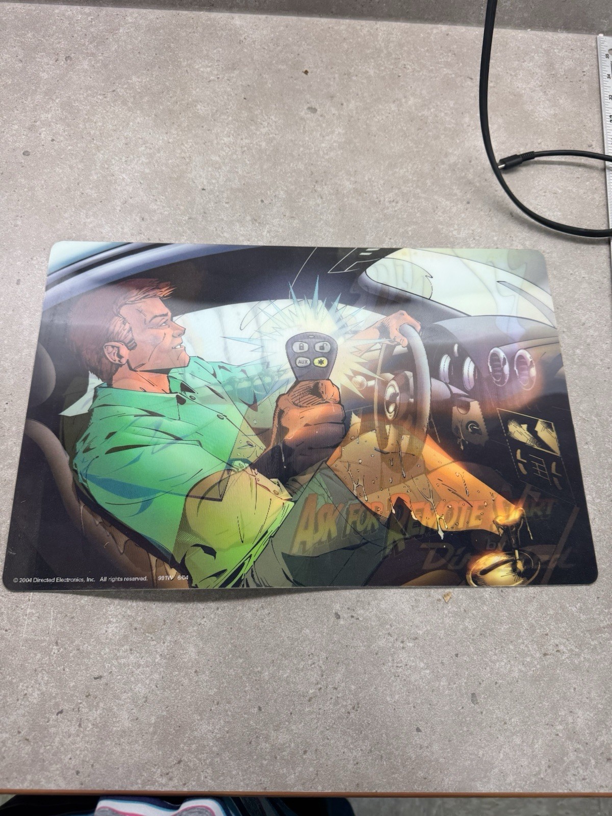 VTG 2004 Directed Electronics Model 991 Remote Start Lenticular Promo Sign 24”