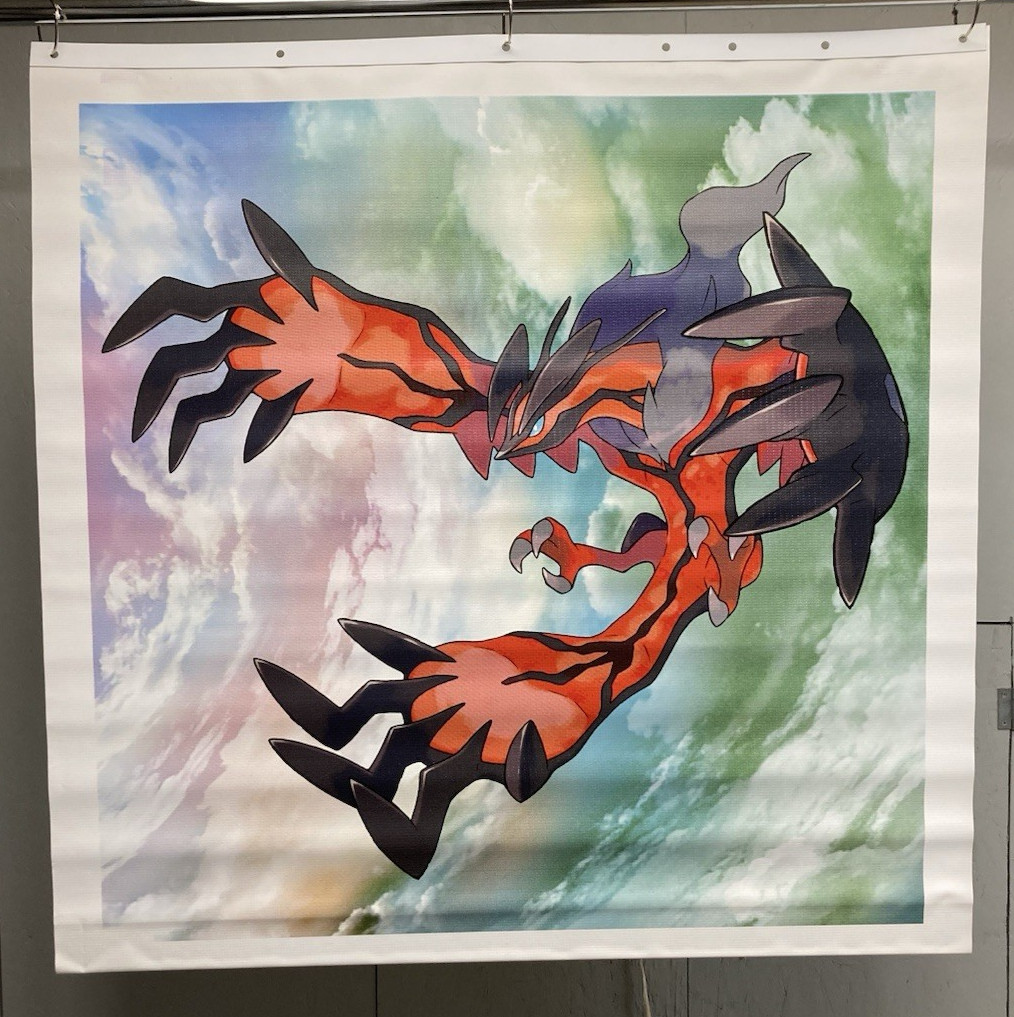 Pokémon X & Y Yveltal Vinyl Banner Toys R Us Store Display Sign 2013 Nintendo XY