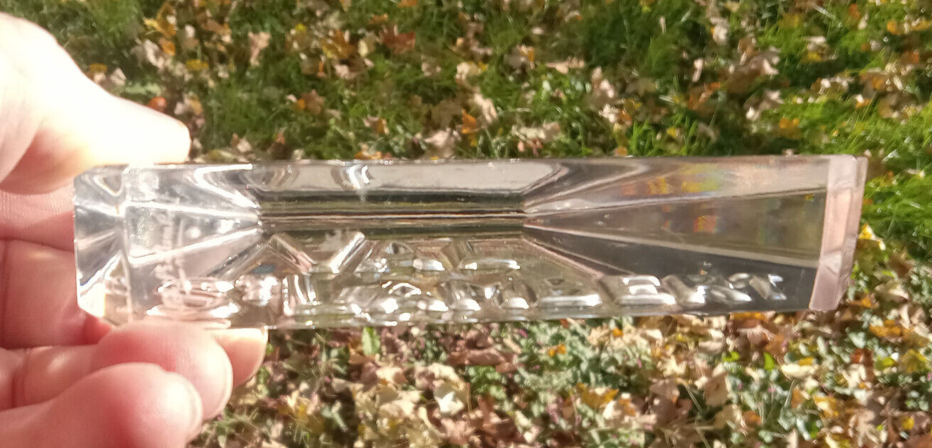 VINTAGE VAL ST.LAMBERT GLASS PAPERWEIGHT OR ADVERTISING STORE DISPLAY SIGN