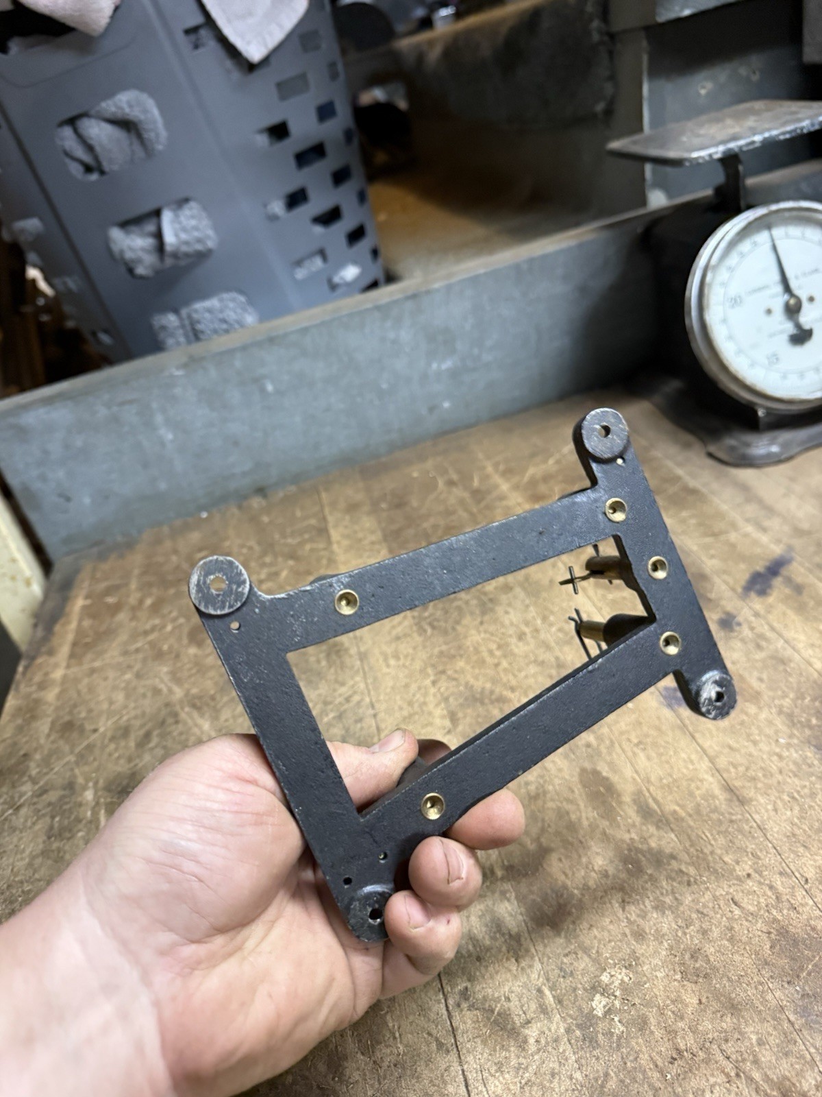 Vintage Advertising Motion Sign Display Clock Motor Movement Mount Bracket Parts