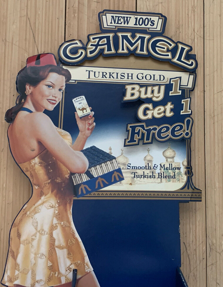 Camel Cigarette Girl Turkish Gold STORE DISPLAY ADVERTISING.