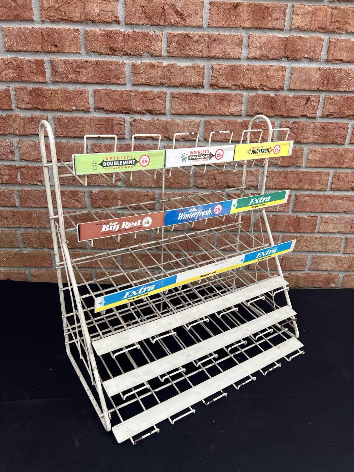 vintage WRIGLEYS GUM store counter top metal rack display Metal Chewing Big Red