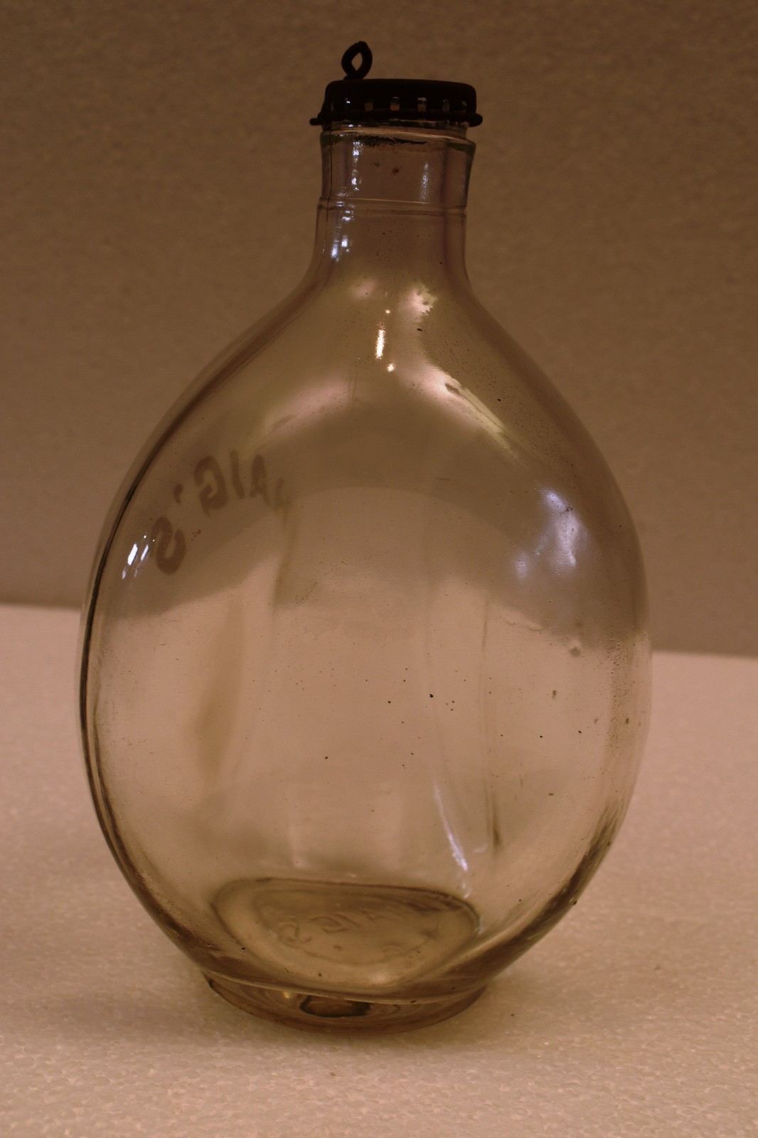 Vintage Haig’s Empty Embossed Clear Glass Whisky Bottle Scotch Display Decore” R