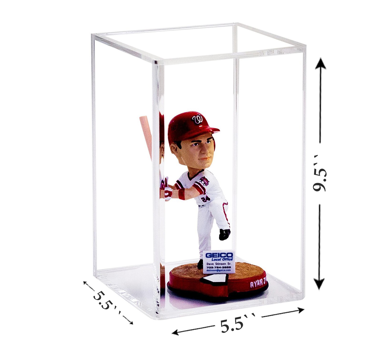 Bobblehead, Figurine, or Collectible – Clear Acrylic Display Case (A016-CB)