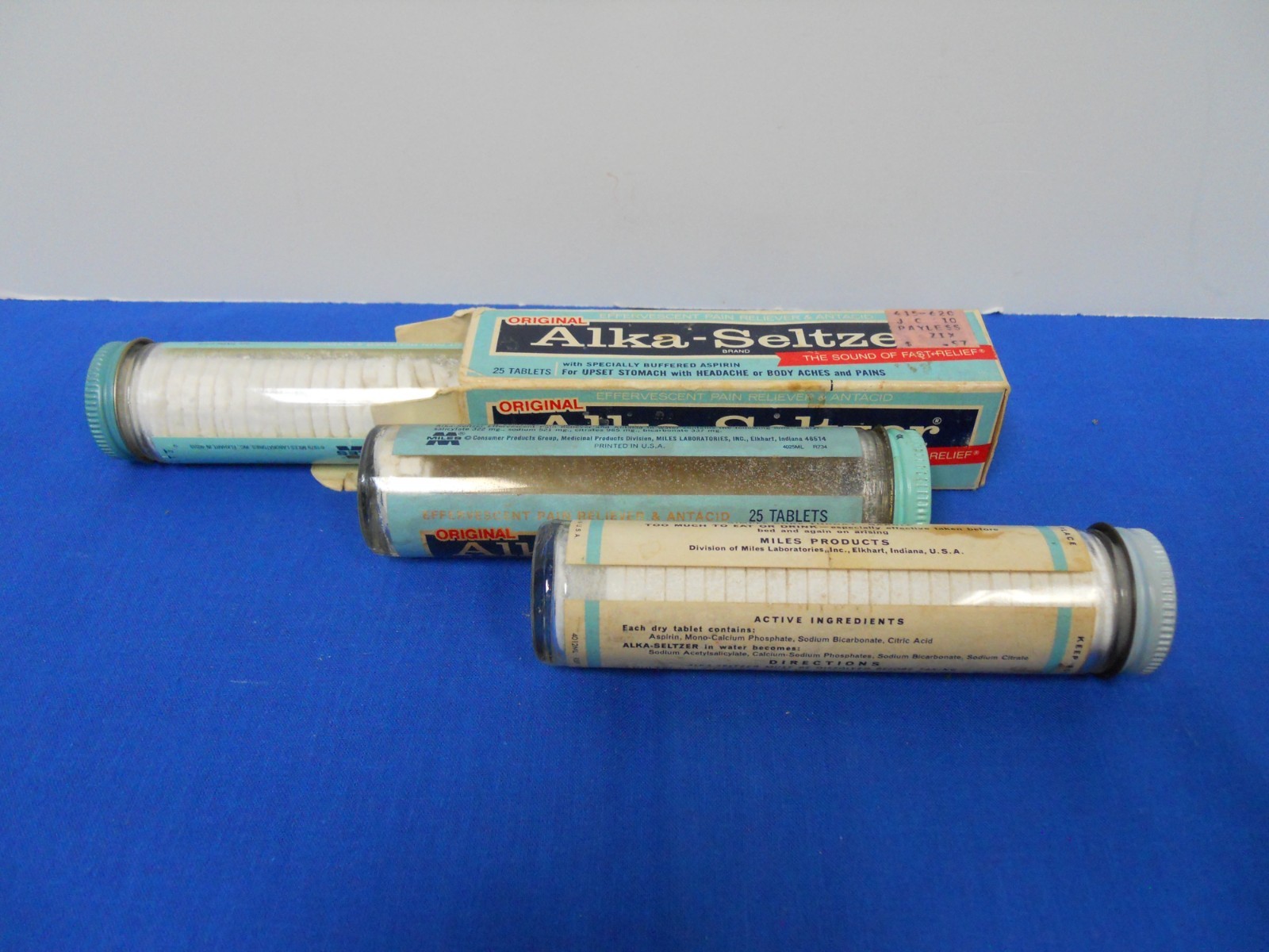 Vintage ALKA-SELTZER Counter Display w Tape Dispenser General/Country/Drug Store