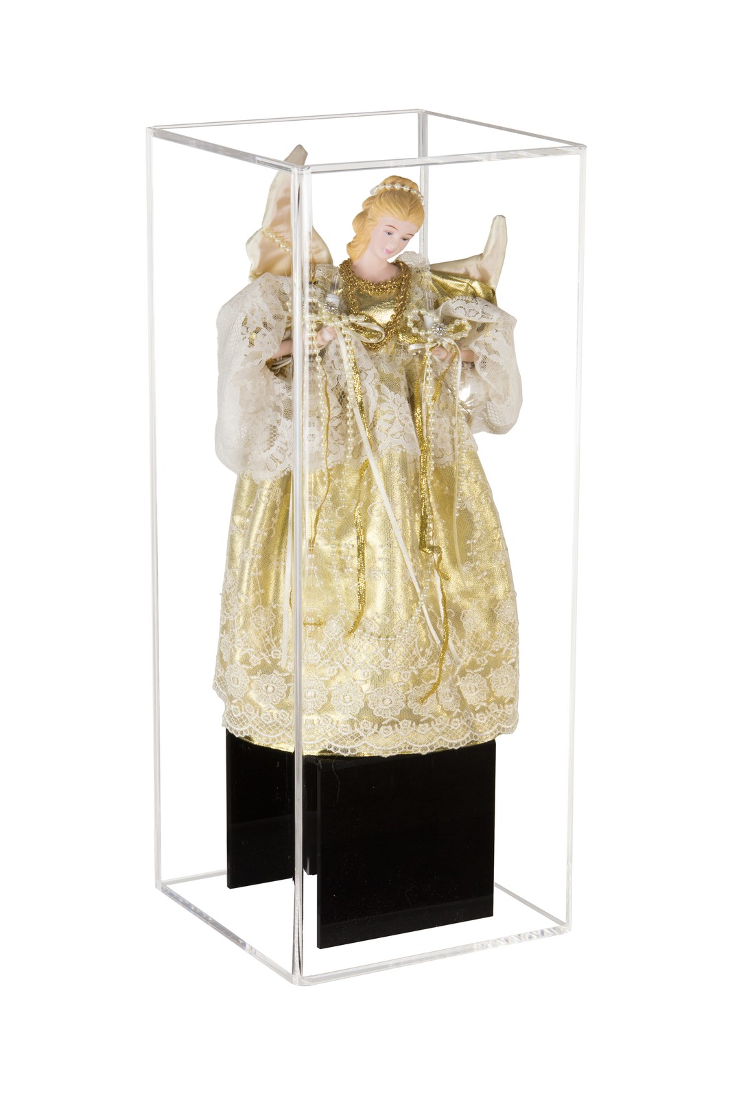 Versatile Deluxe Clear Acrylic Table Top Display Case 8″ x 8″ x 20″ (A085A)