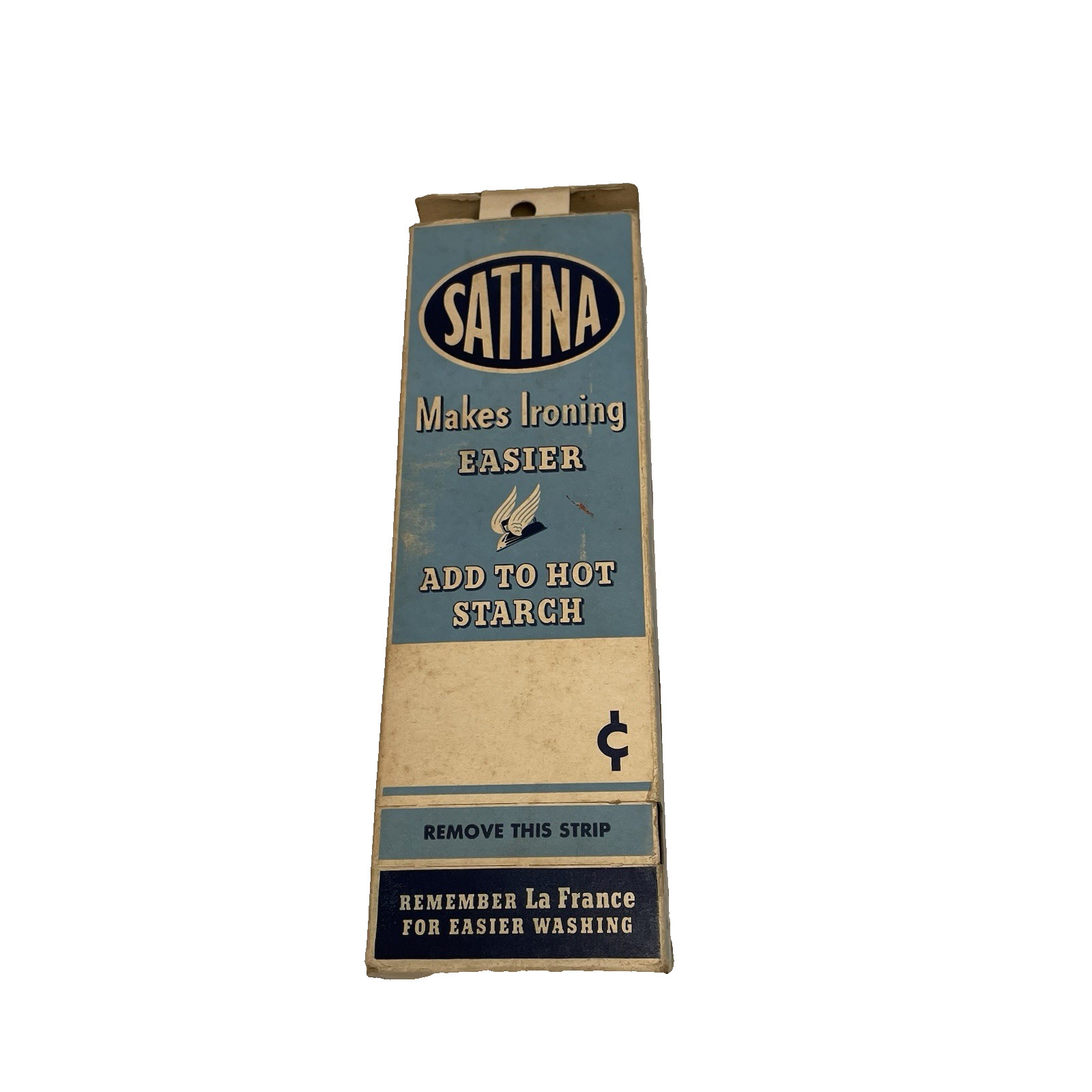 Vintage Ad Satina Starch Full Box General Country Store Display with 24 Packages