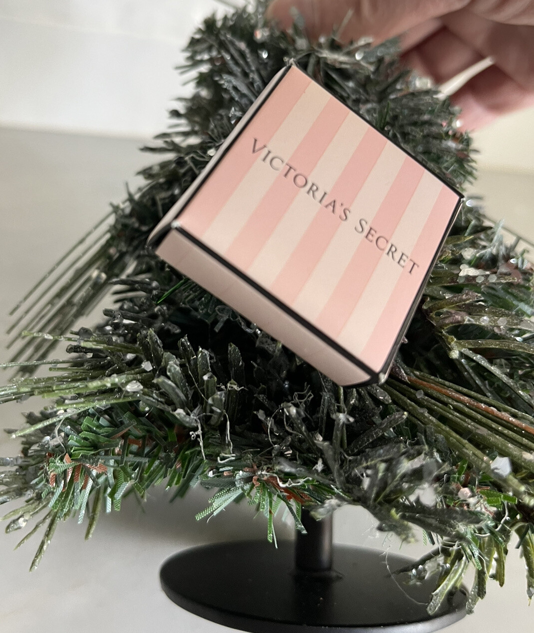 Victoria’s Secret Christmas Tree Store Display Flocked Glittered Gift Ornament