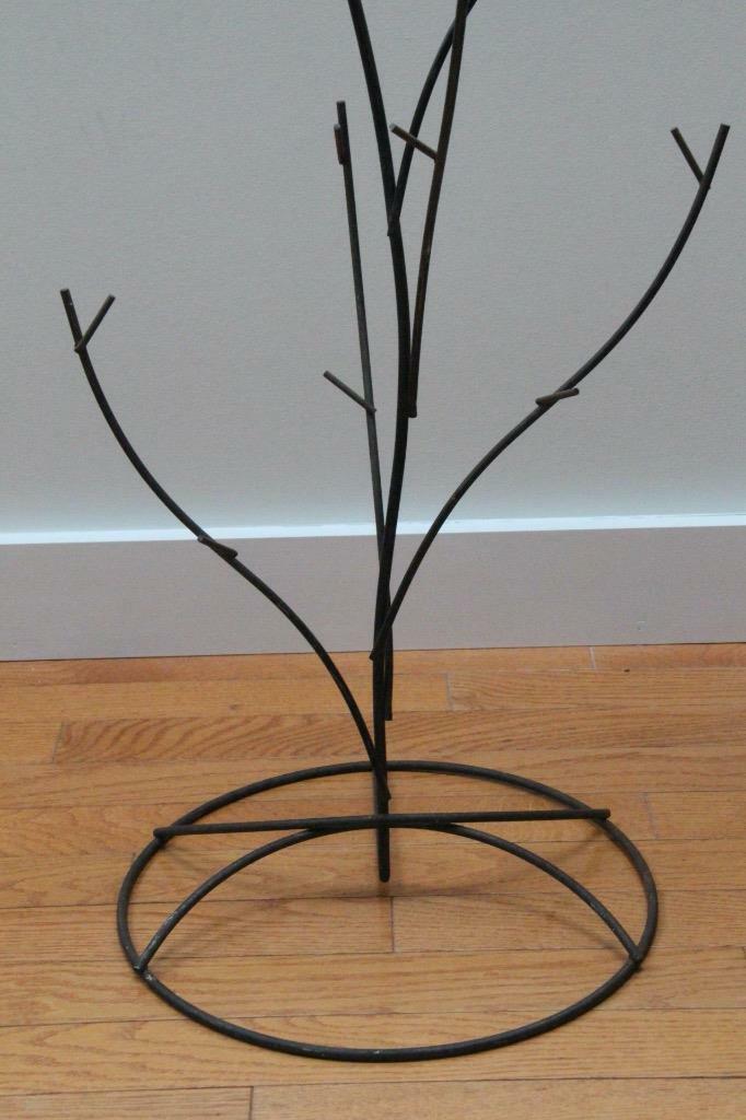 Vintage Mid Century Black Wire Tree Countertop Store Display-Jewelry Ornaments