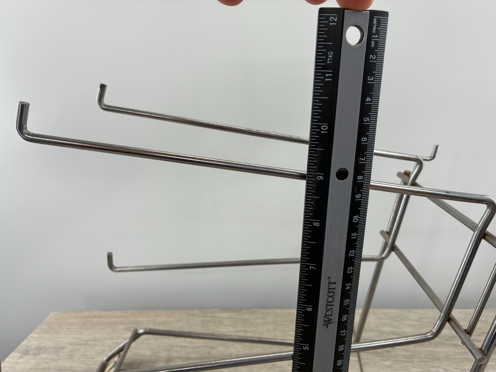 Vintage Curity First Aid Retail Store Display Rack Metal wire Countertop Rack