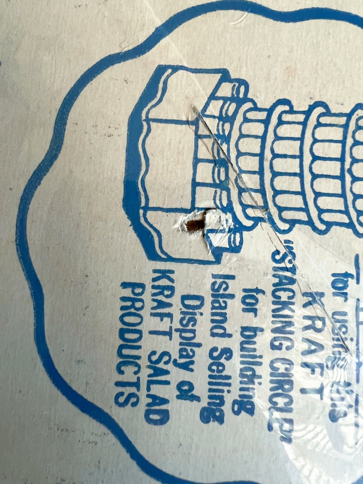 Vintage Kraft Dressing Mayo Cardboard Display Prop