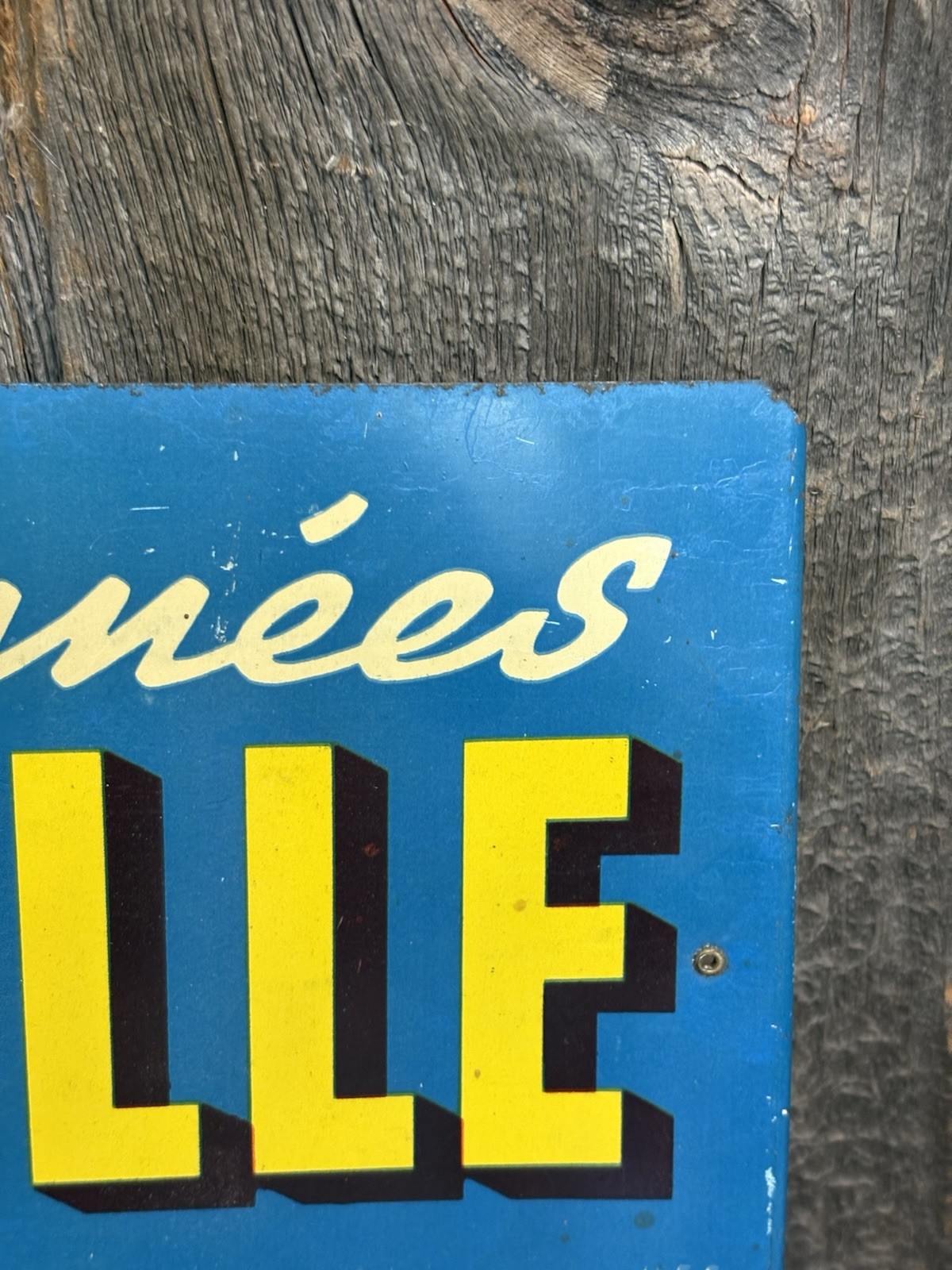 RARE Early Die Cut French Leonard Lille Seeds Advertising Display Rack Sign