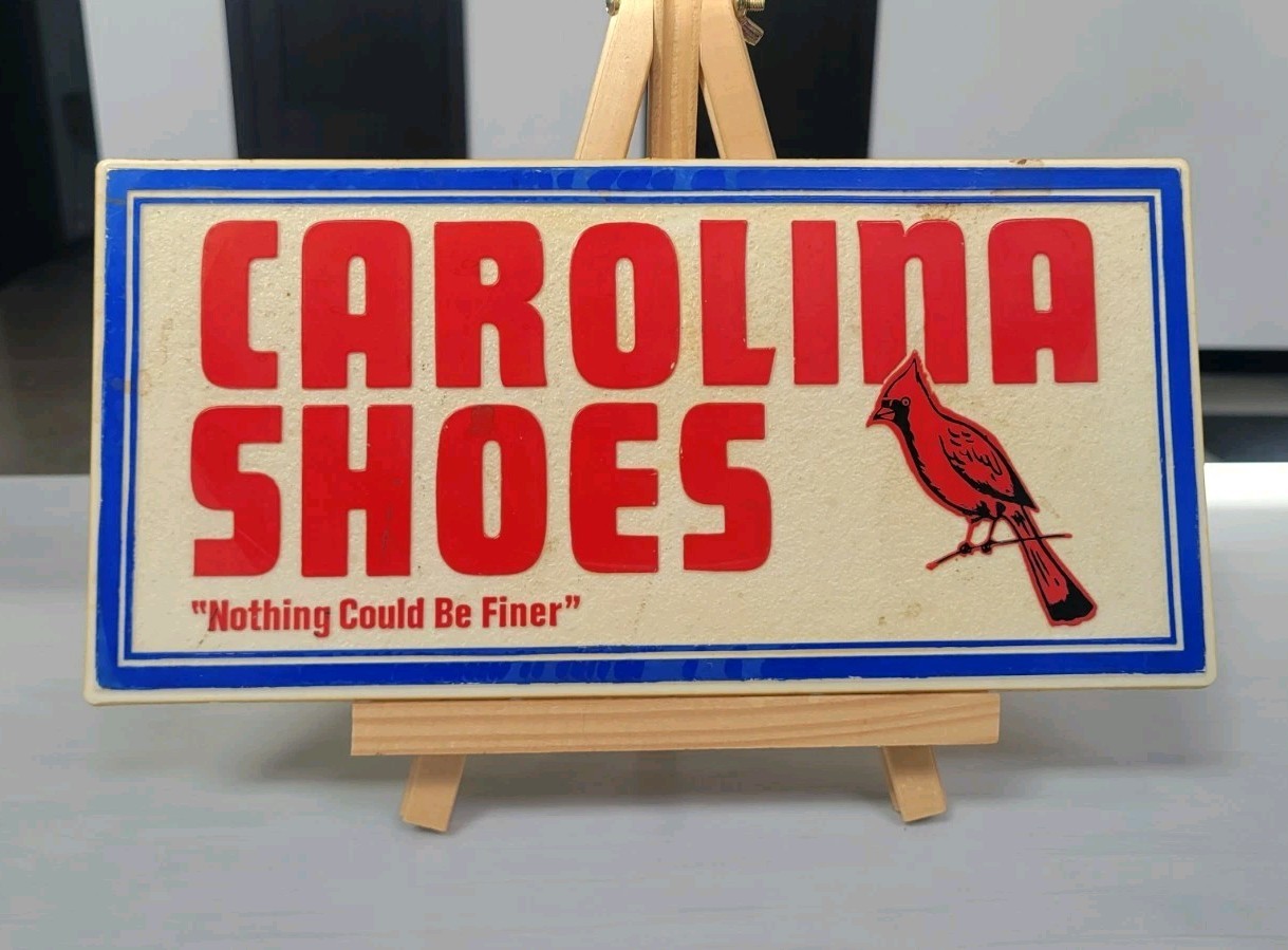 Carolina Shoes Plastic Sign Embossed Display Piece Rack Sign?