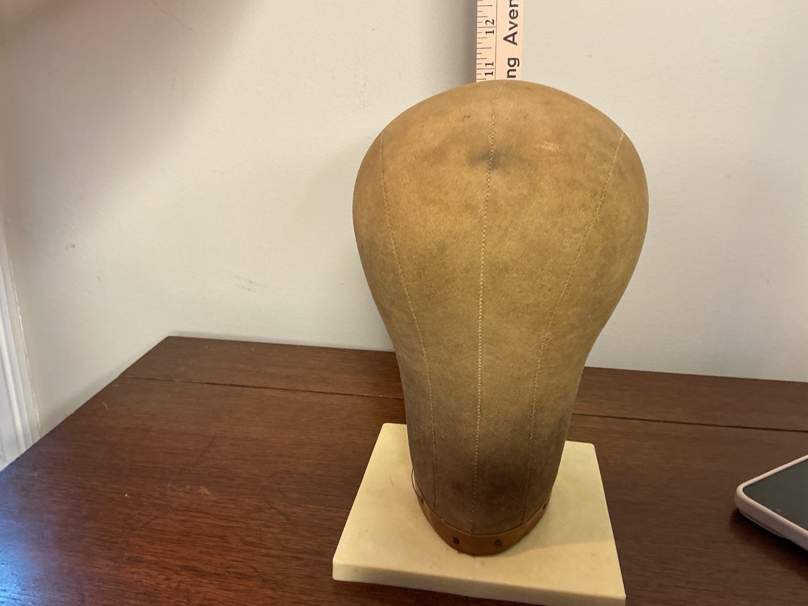 ANTIQUE MILLINERY HEAD Store Display Primitive Hat Mannequi