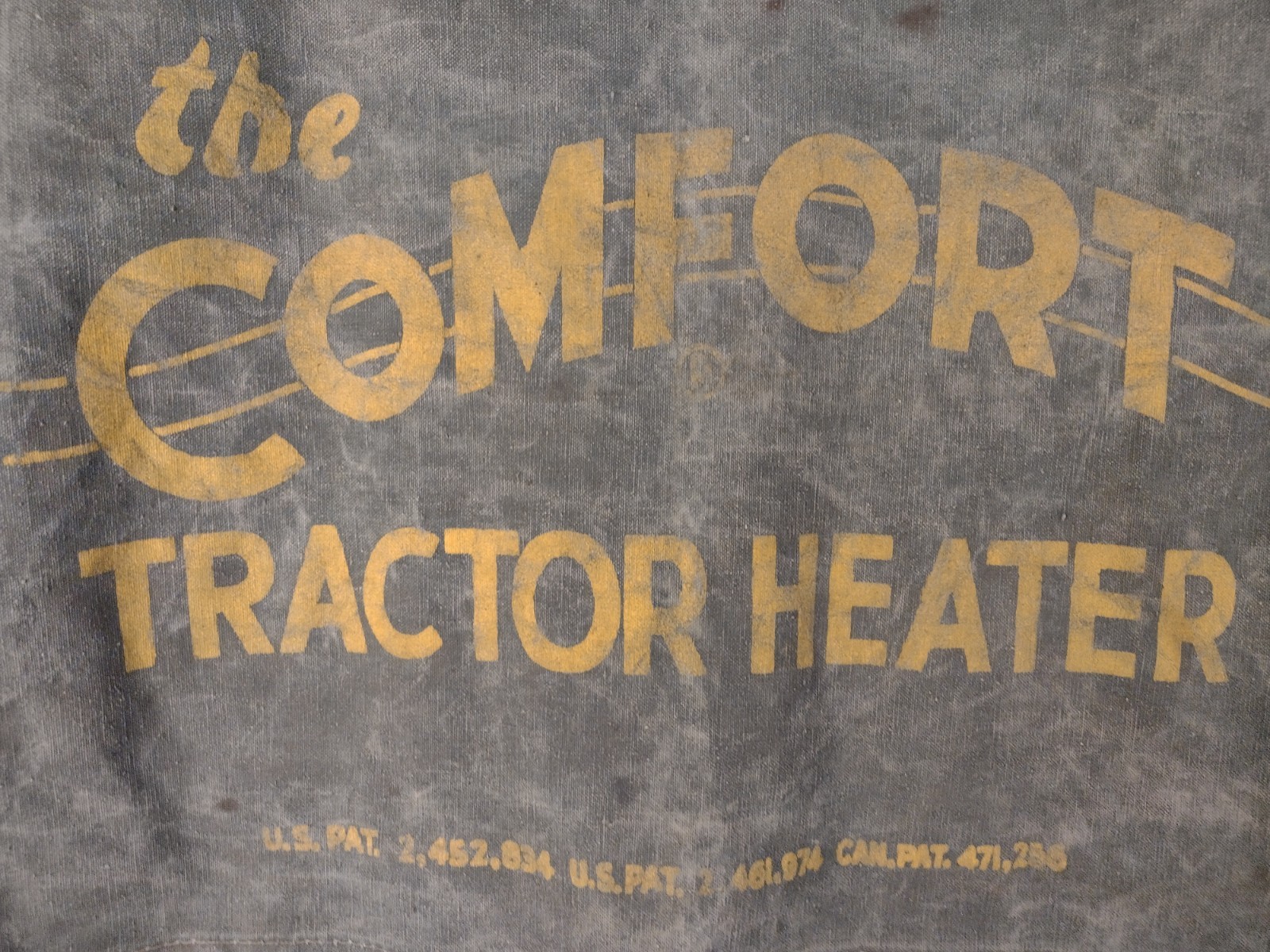The Comfort Tractor Heater Canvas Advertising Banner 33″ X 21″ #2