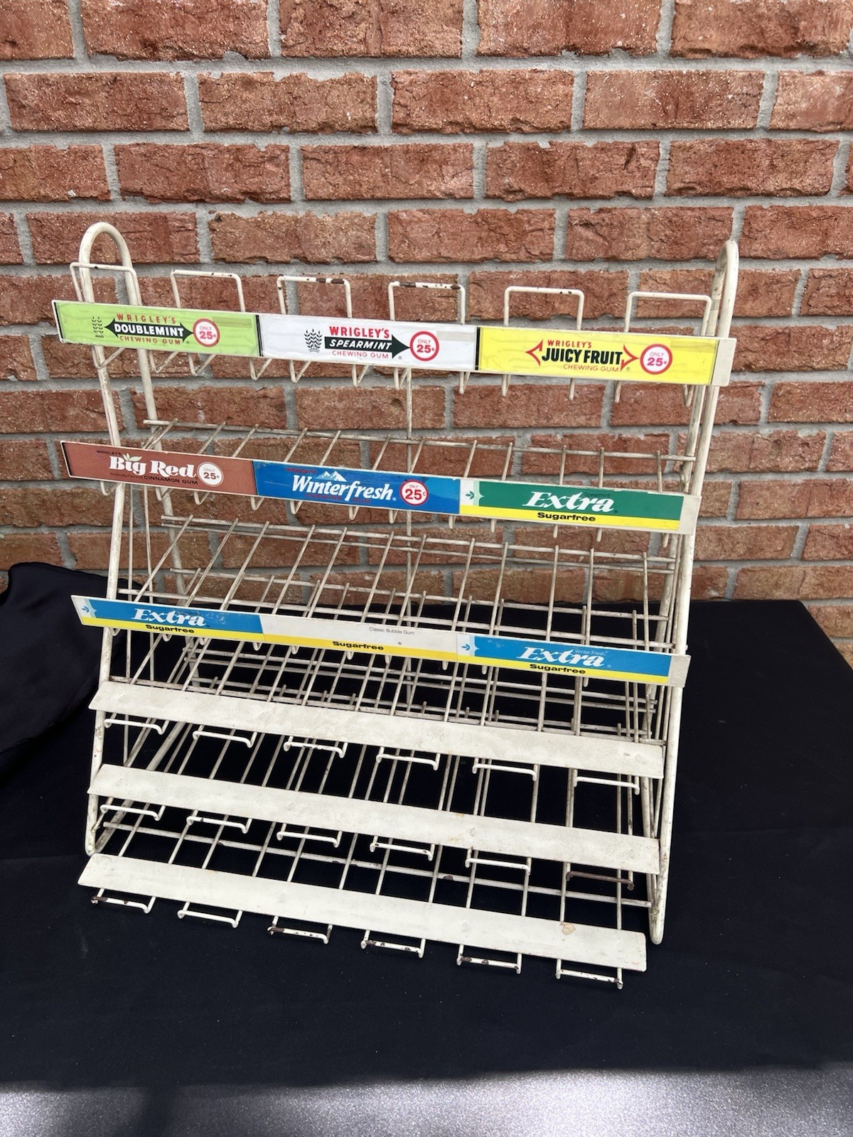 vintage WRIGLEYS GUM store counter top metal rack display Metal Chewing Big Red