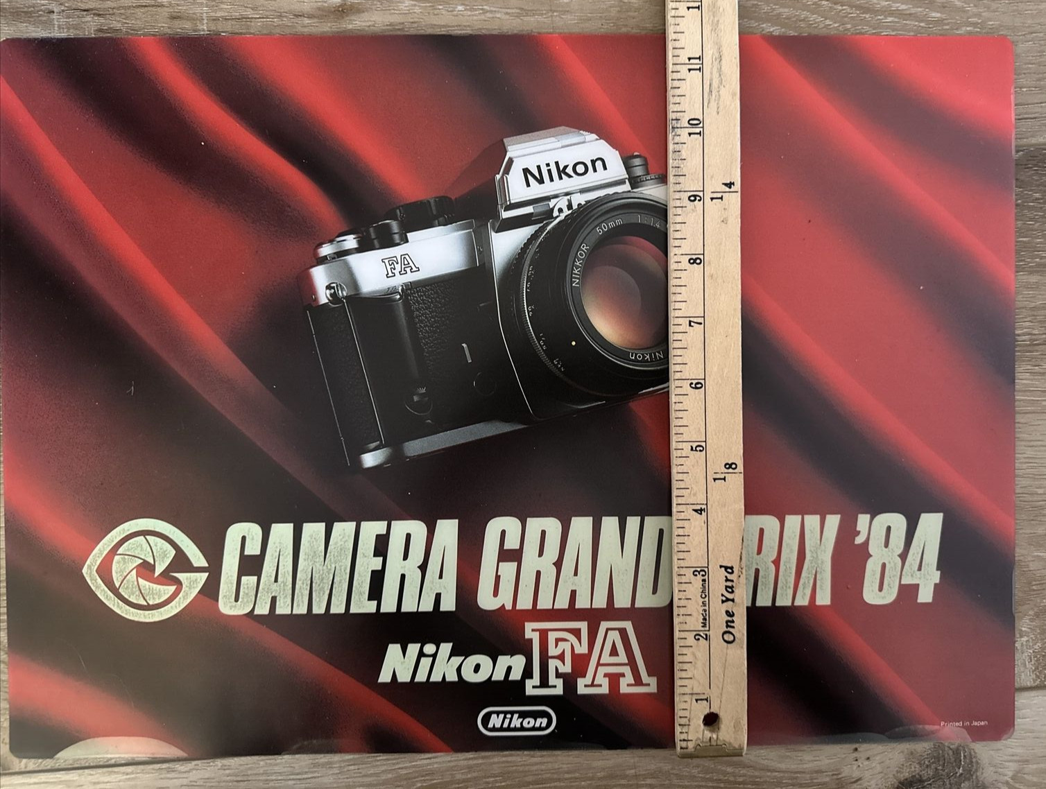 Vintage Nikon FA Camera Grand Prix Advertising Display Sign Counter Mat