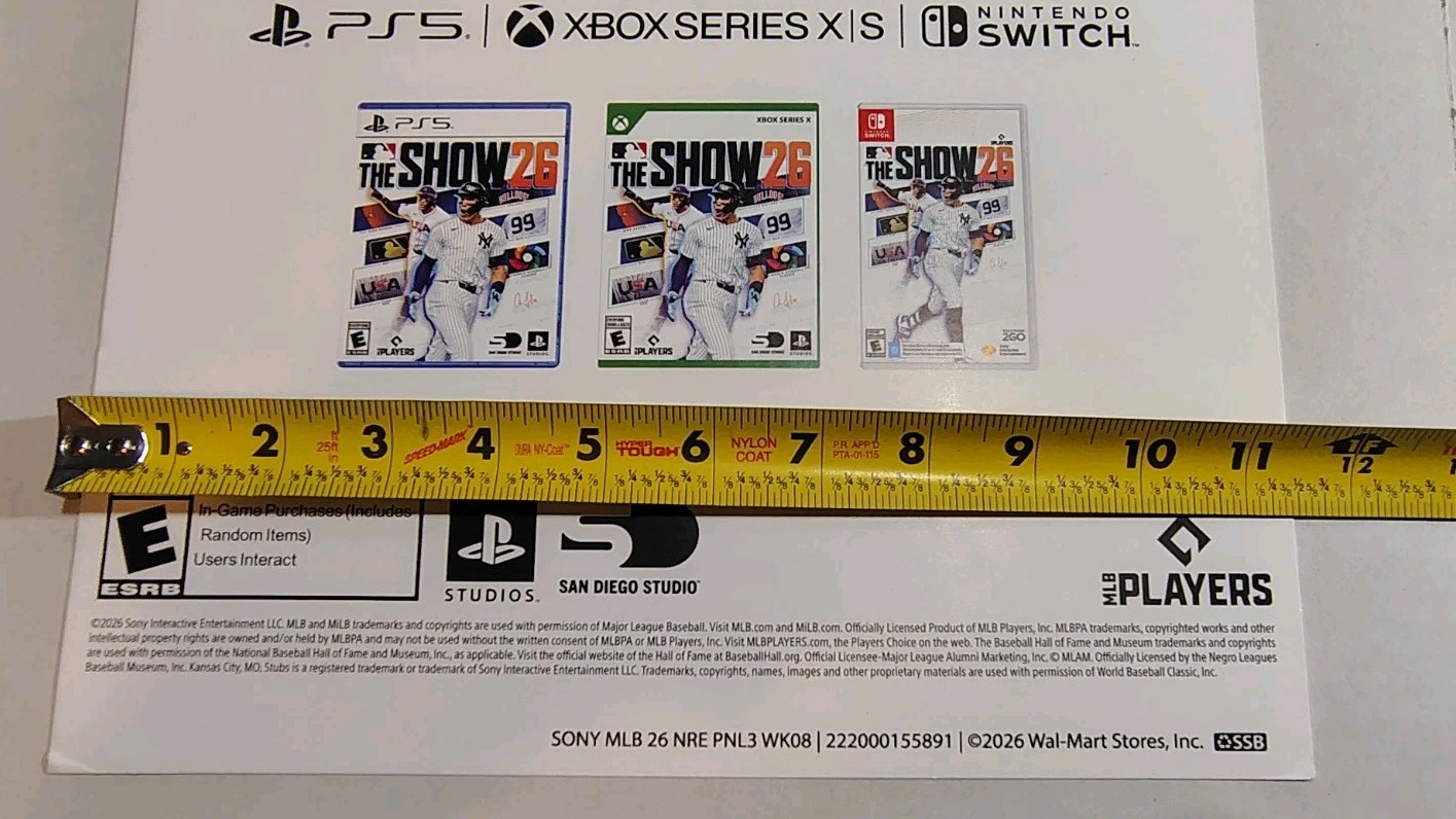 MLB The Show 26 Promo Walmart displays advertisement – 24x 11x Lot Of 2