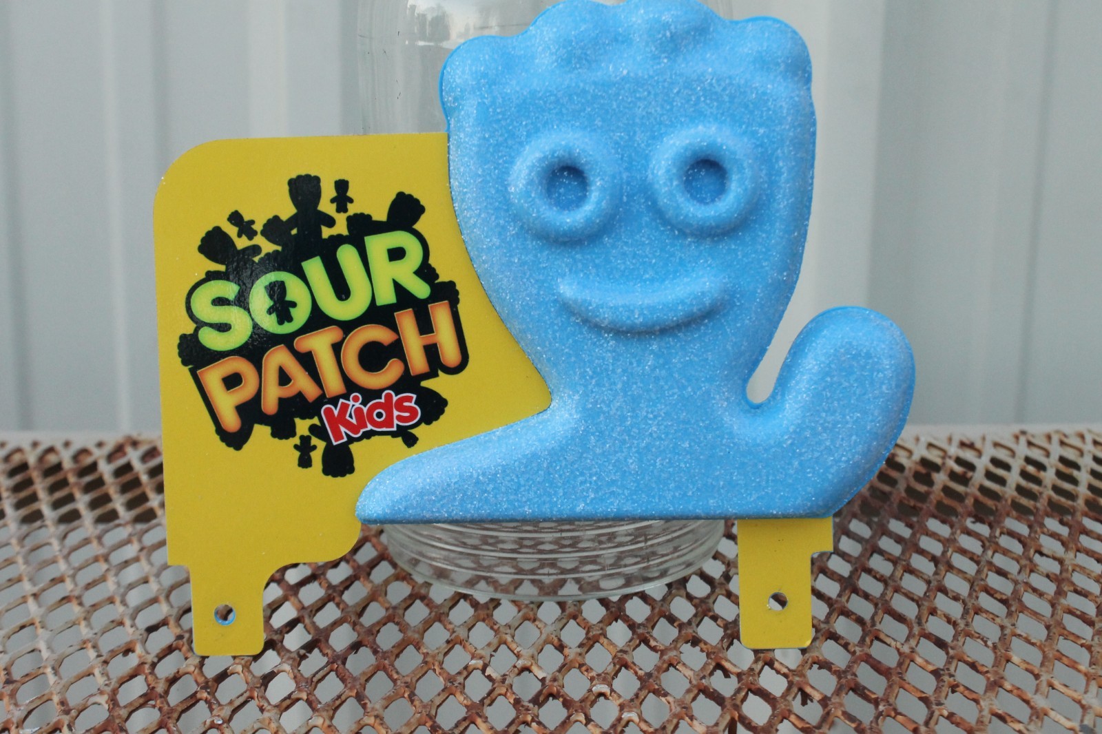 ~~~ PAIR OF SOUR PATCH KIDS CANDY BLUE PLASTIC STORE DISPLAY 17″ ~~~
