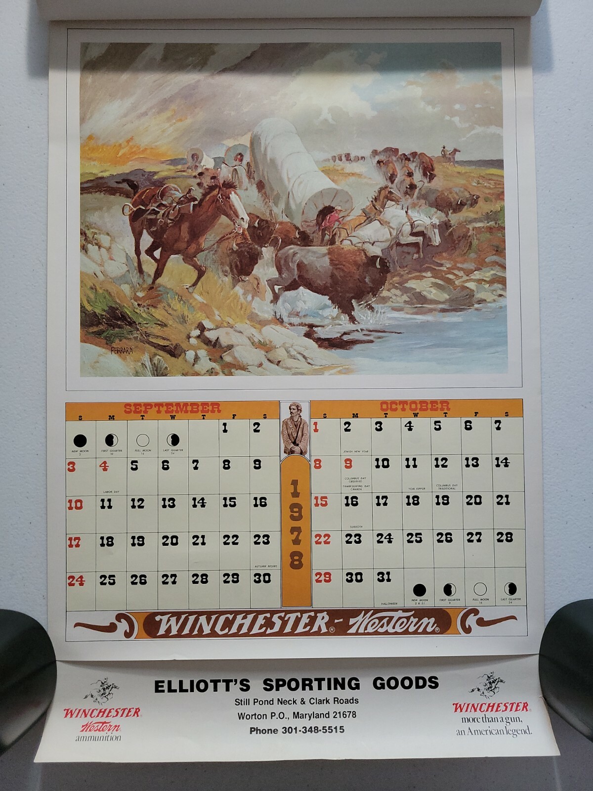 Vintage Winchester Western Collection of Buffalo Bill’s Adventures Calender