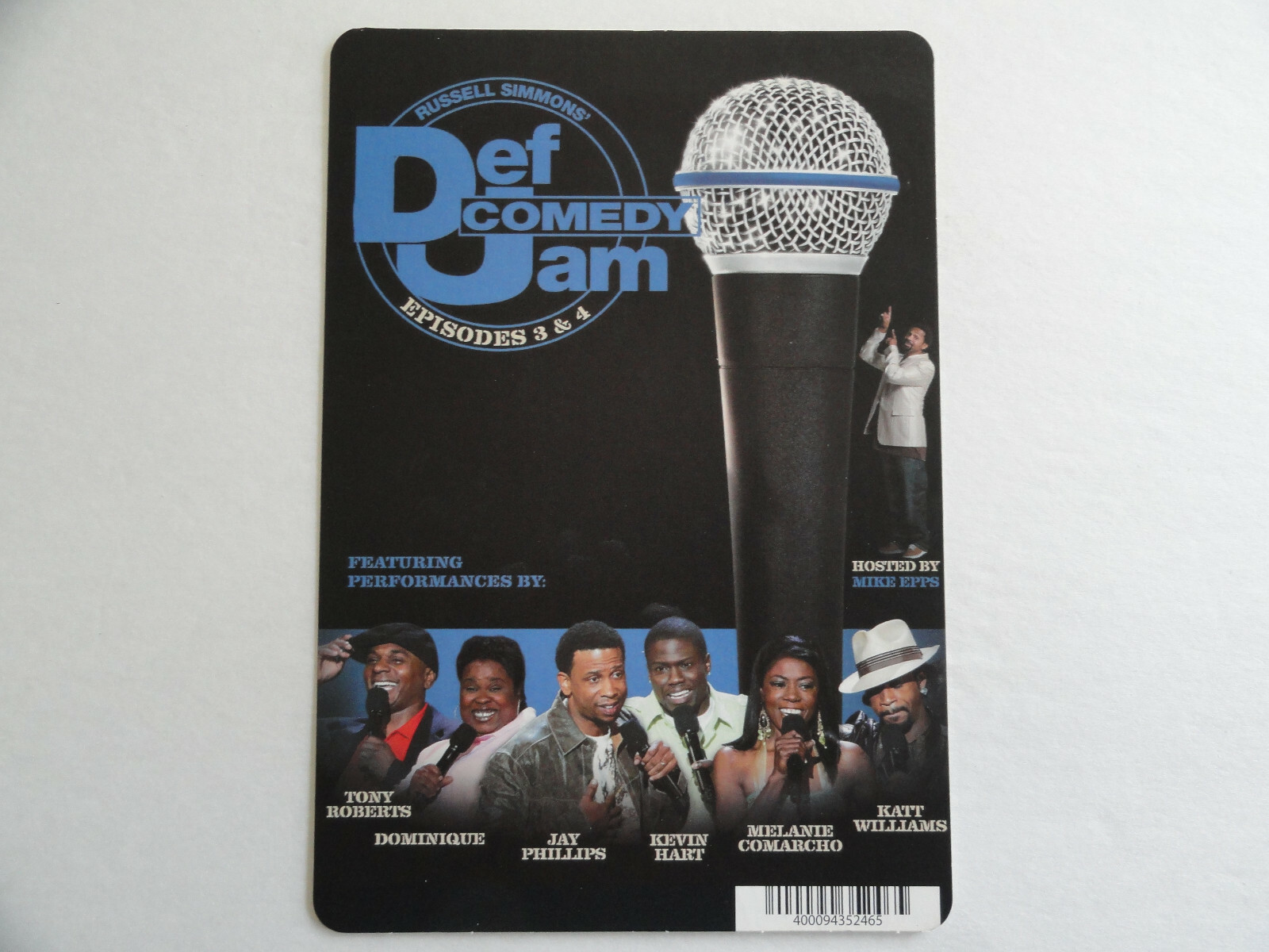 DEF JAM COMEDY EPISODES 3 & 4 – BLOCKBUSTER VIDEO BACKER CARD 5″X8″ – NO MOVIE