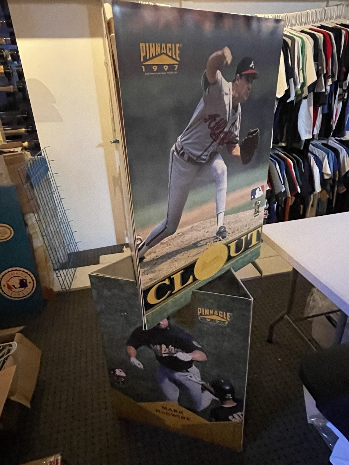 Griffey Jr 1997 Pinnacle Store Display 21” X 31” (6) Super Cards. Ripken Jeter