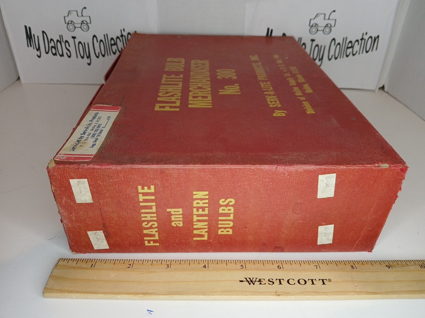 Vintage SERV-A-LITE Flashlite Bulb Merchandiser No. 300 – with Bulbs Display