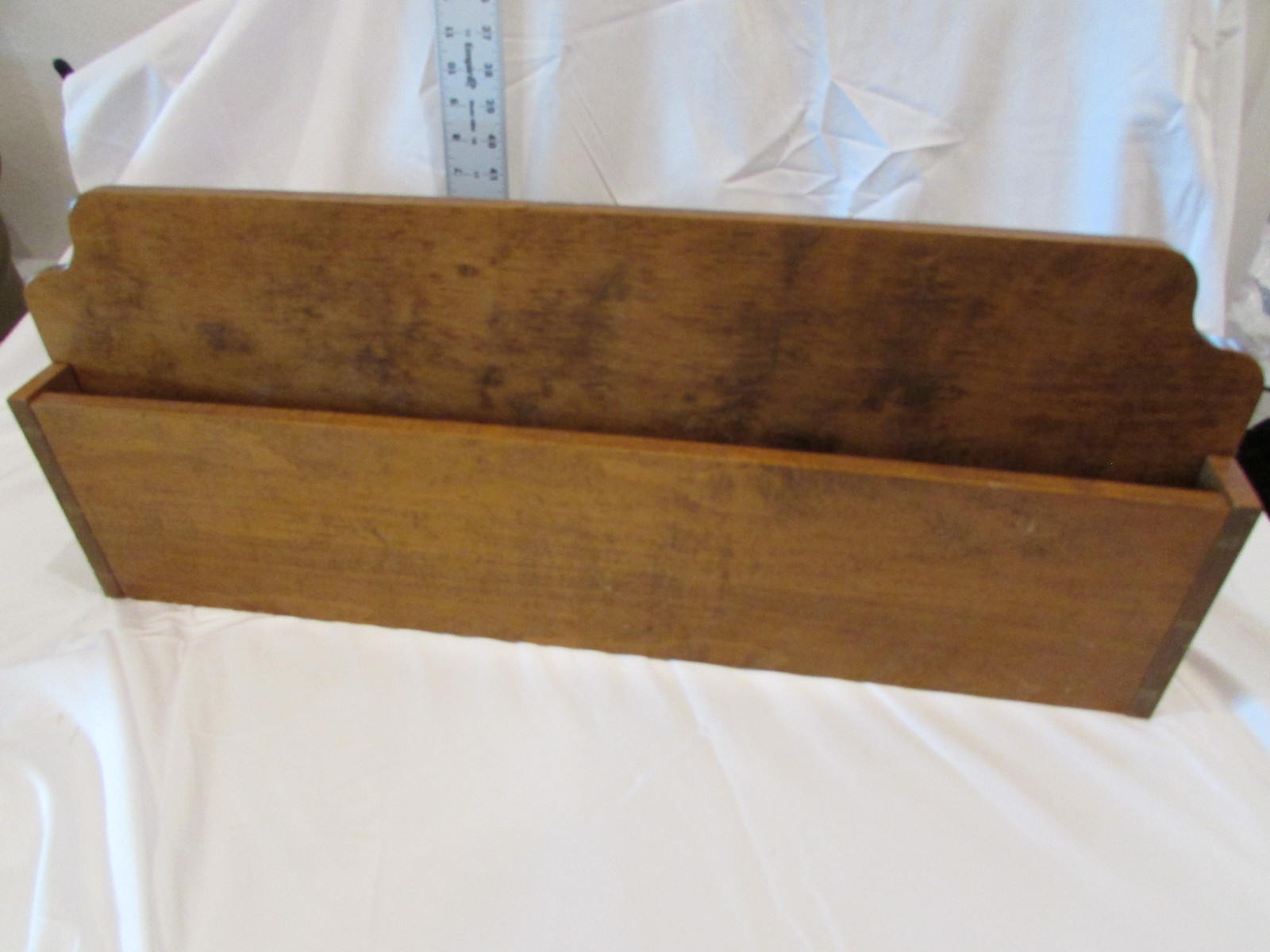 Rare Vintage Hart Schaffner & Marx Engraved Wood Bins Ties Socks Display 25″
