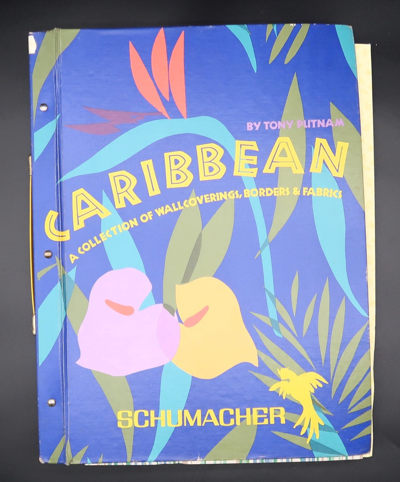 Vtg Carribean Wallpaper Sample Salesman Store Book Tony Putnam 80’s Schumacher
