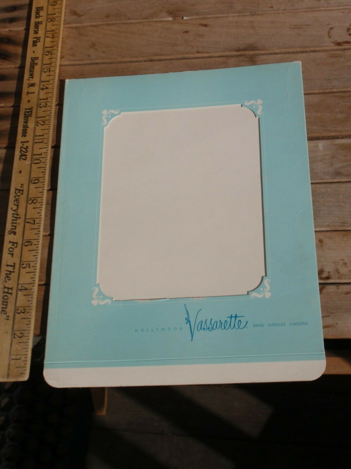VINTAGE HOLLYWOOD VASSARETTE LINGERIE DISPLAY STAND UP FRAME ADVERTISEMENT