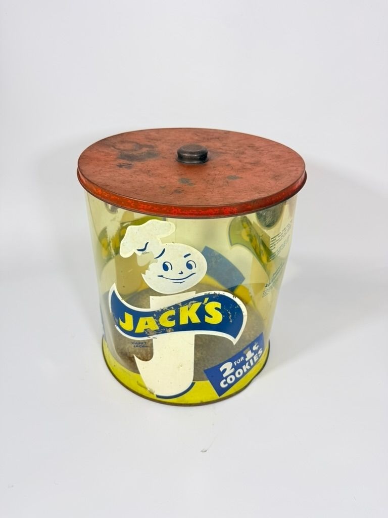 Store Display Bulk Container Jar Happy Jack’s Cookie Company Plastic 2 for 1 Cen