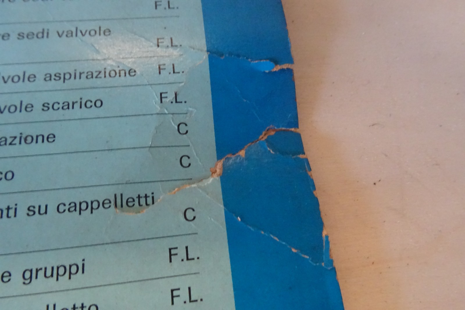 sign sign Alfa Romeo Alfetta engine specific equipment