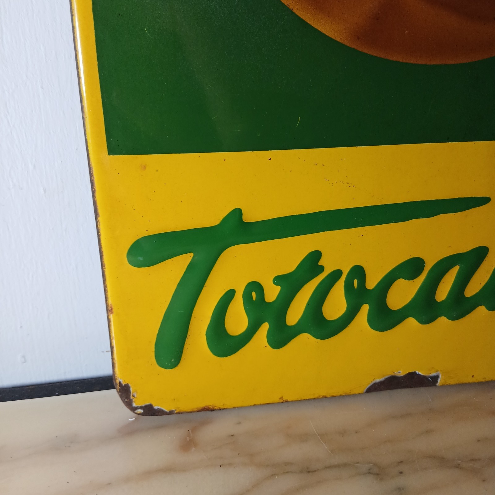 Totocalcio Enamel Table Sign