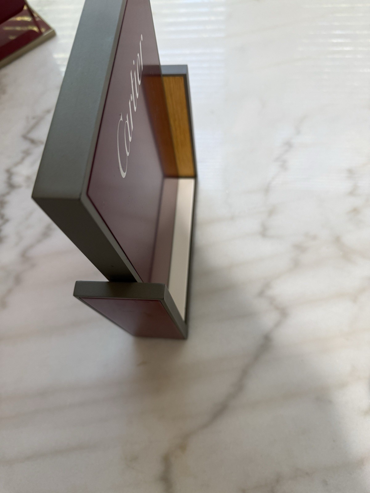 Cartier Mirror Store Tabletop Commercial Display Red MIRROR Tray Collectors