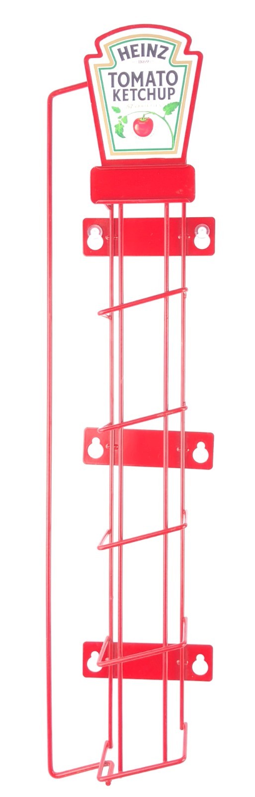 Heinz Ketchup & Mustard Store Display Metal Racks Bright Yellow & Red