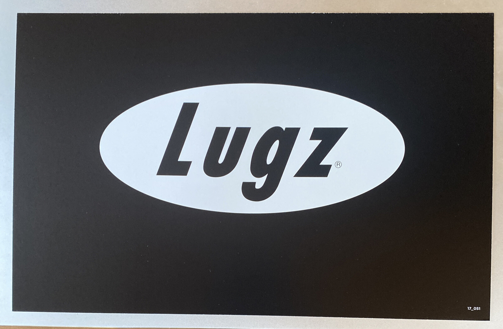LUGZ 7″x11″ Department Store Display Shoe Brand Sign Black/White
