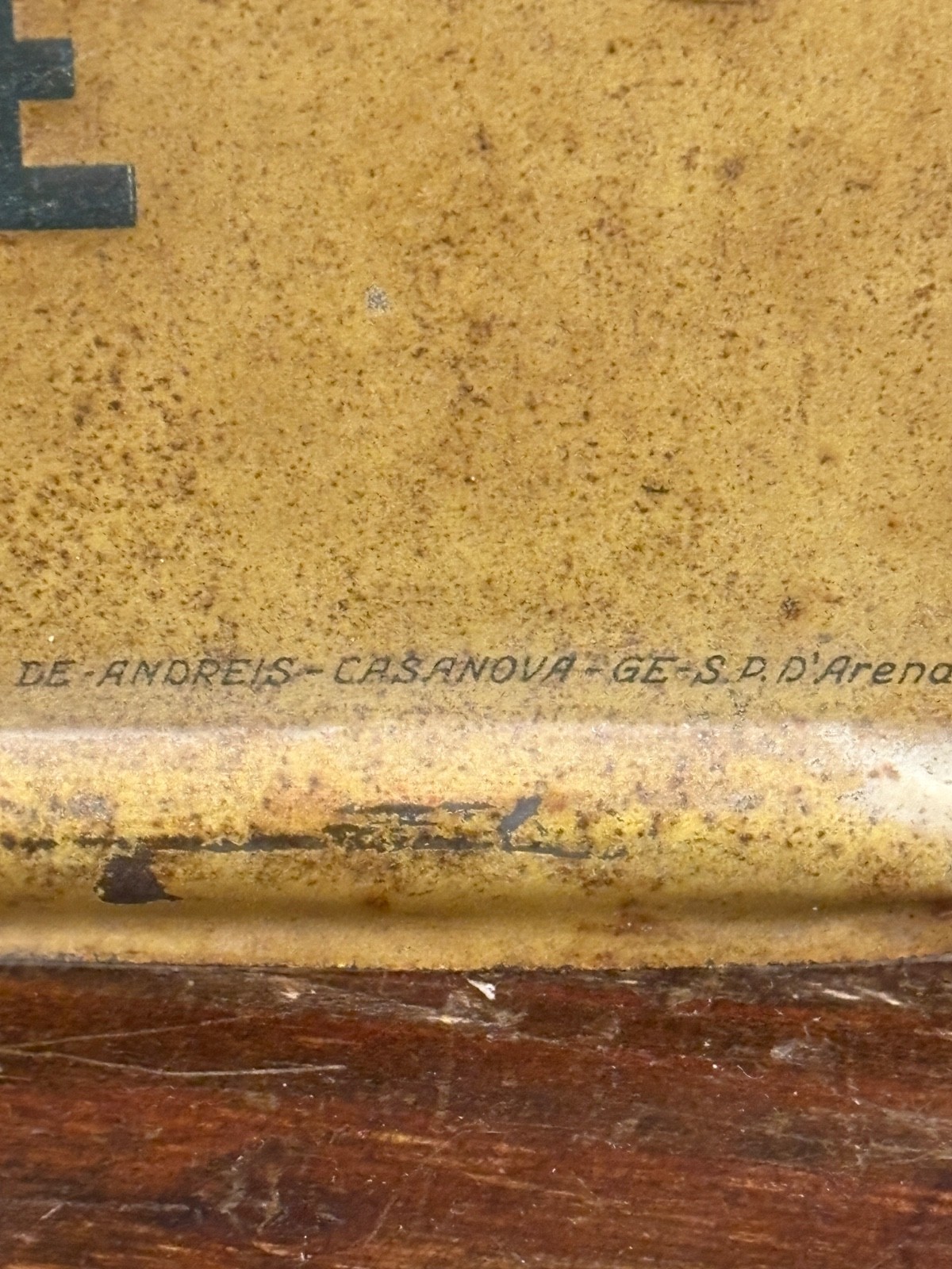 Tin advertising plaque-EMULSIO-Shoe cream-Sutter Genoa’50-50×70