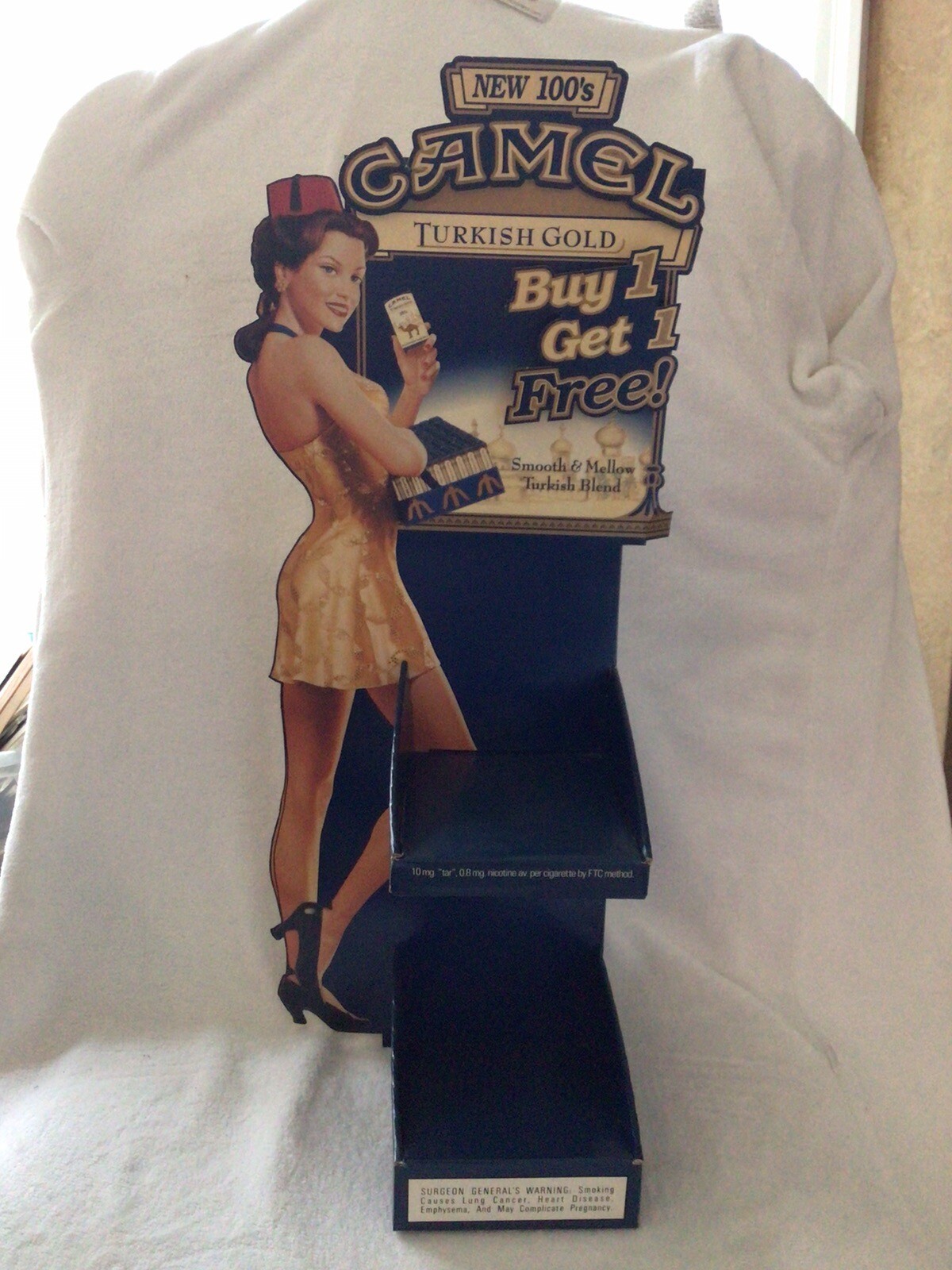 Camel Cigarette Girl Turkish Gold STORE DISPLAY ADVERTISING Near Mint!