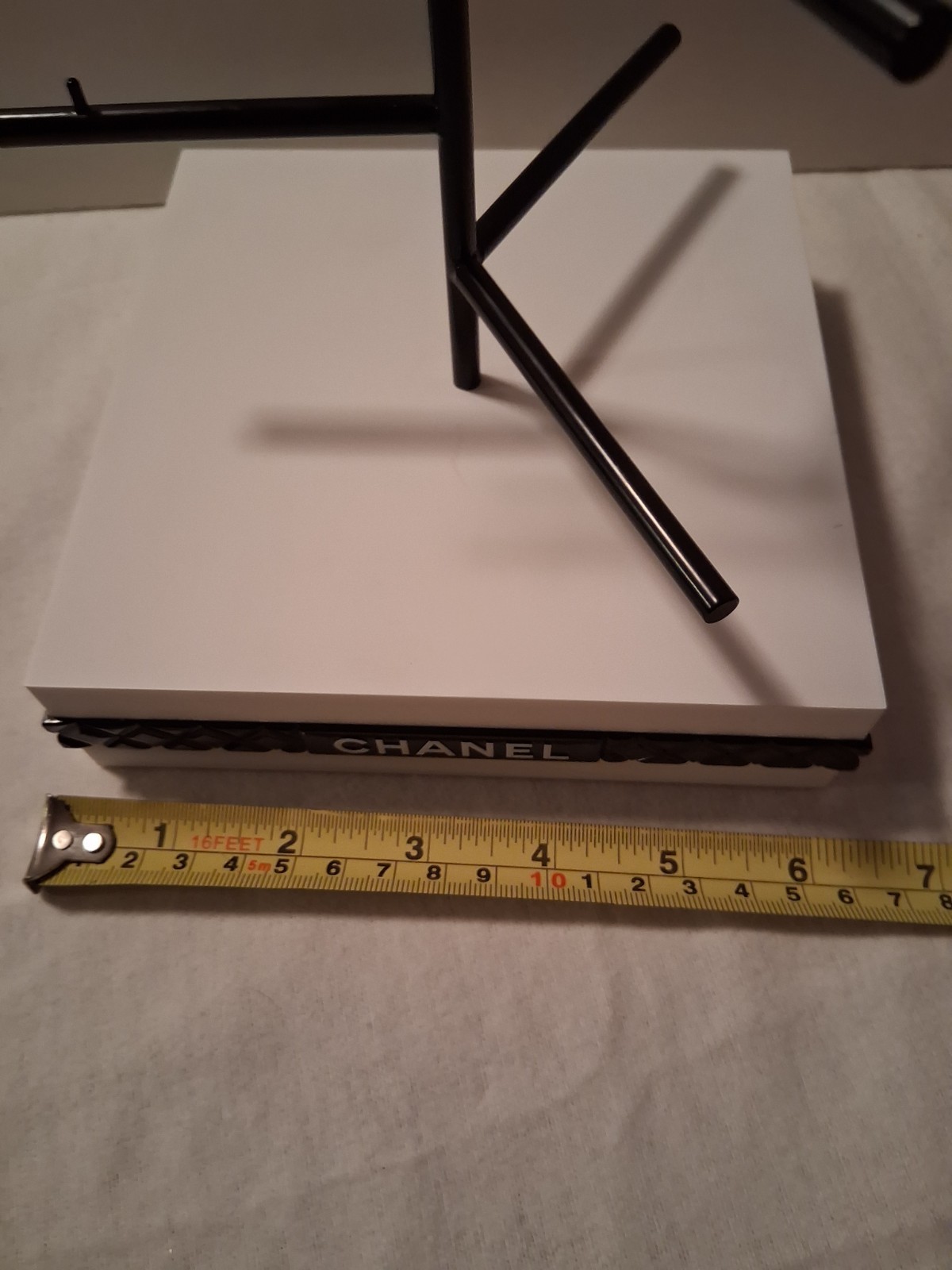 Rare 2010 CHANEL Ribbon Logo 11″ Sunglass Display Stand Made In Italy EXCELLENT