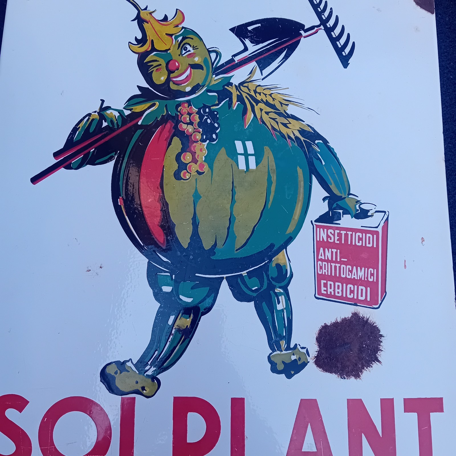Solplant Enamel Table Sign