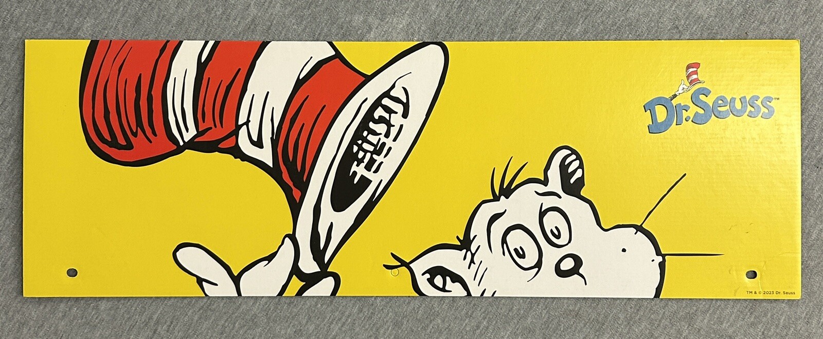 2024 Spirit Halloween Display End Cap 24″ x 8″ – Dr. Seuss Cat in The Hat