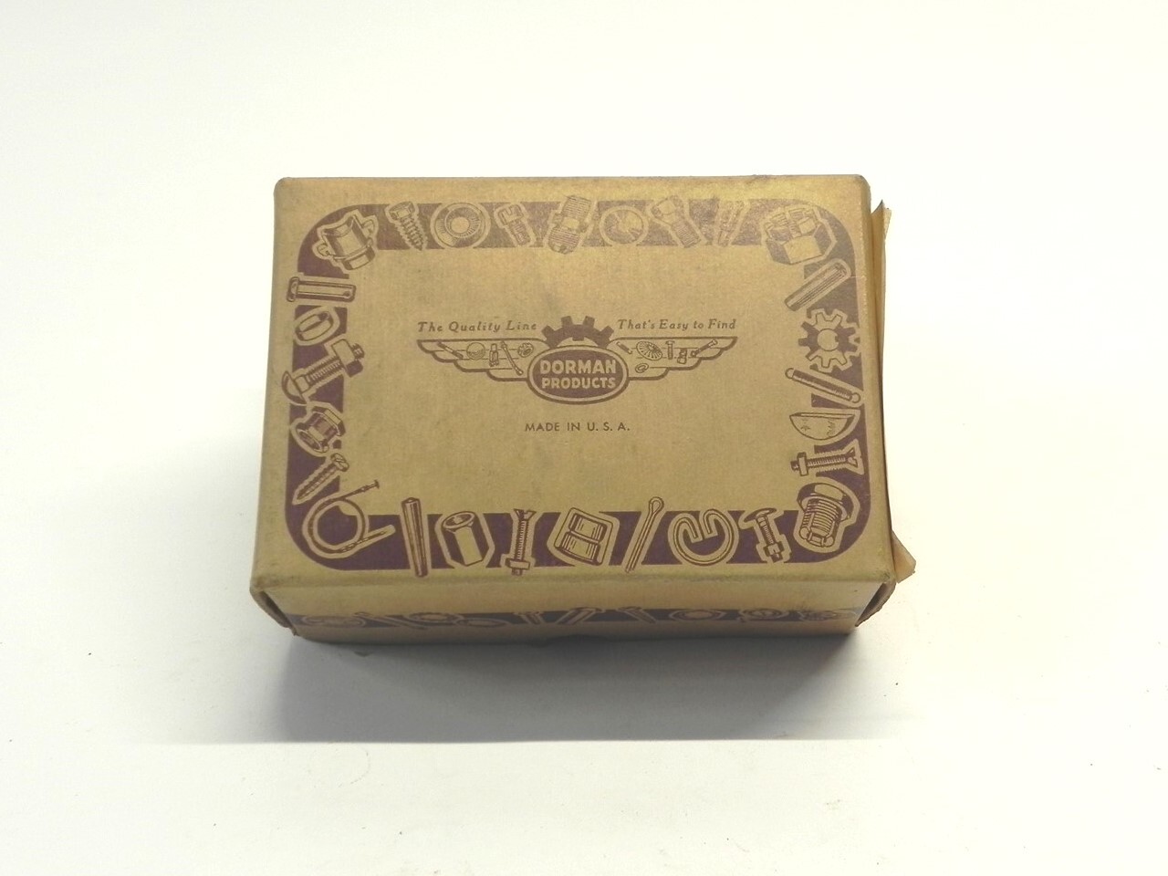 VINTAGE DORMAN PRODUCTS HEX NUT BOX *EMPTY FOR DISPLAY* 6.24″x2.5″x4.5″ USED