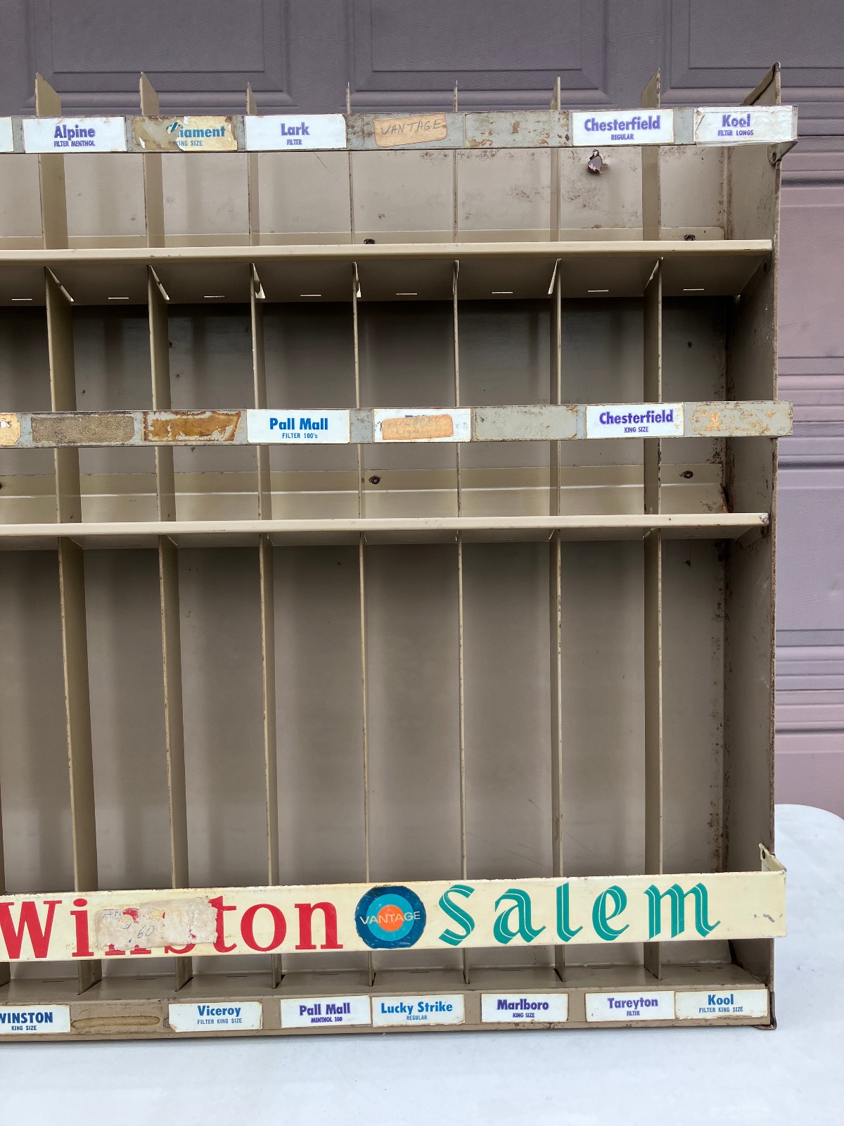 Cigarette retail store gas station display vintage FLAW metal 28 x 22 tobacco