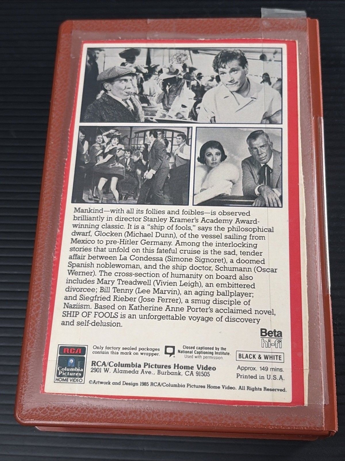 Vtg Discount Video Store Beta Rental Case Box Ephemera Nostalgia Ship Of Fools