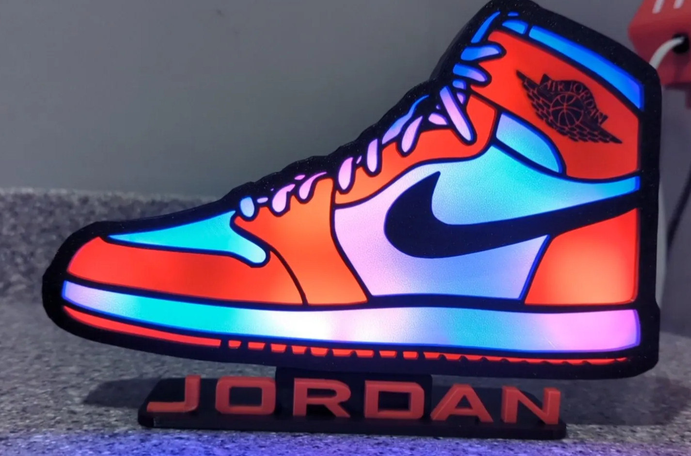 Michael Air Jordan LED Sign MJ Nike USB Powered Light Box Shoes