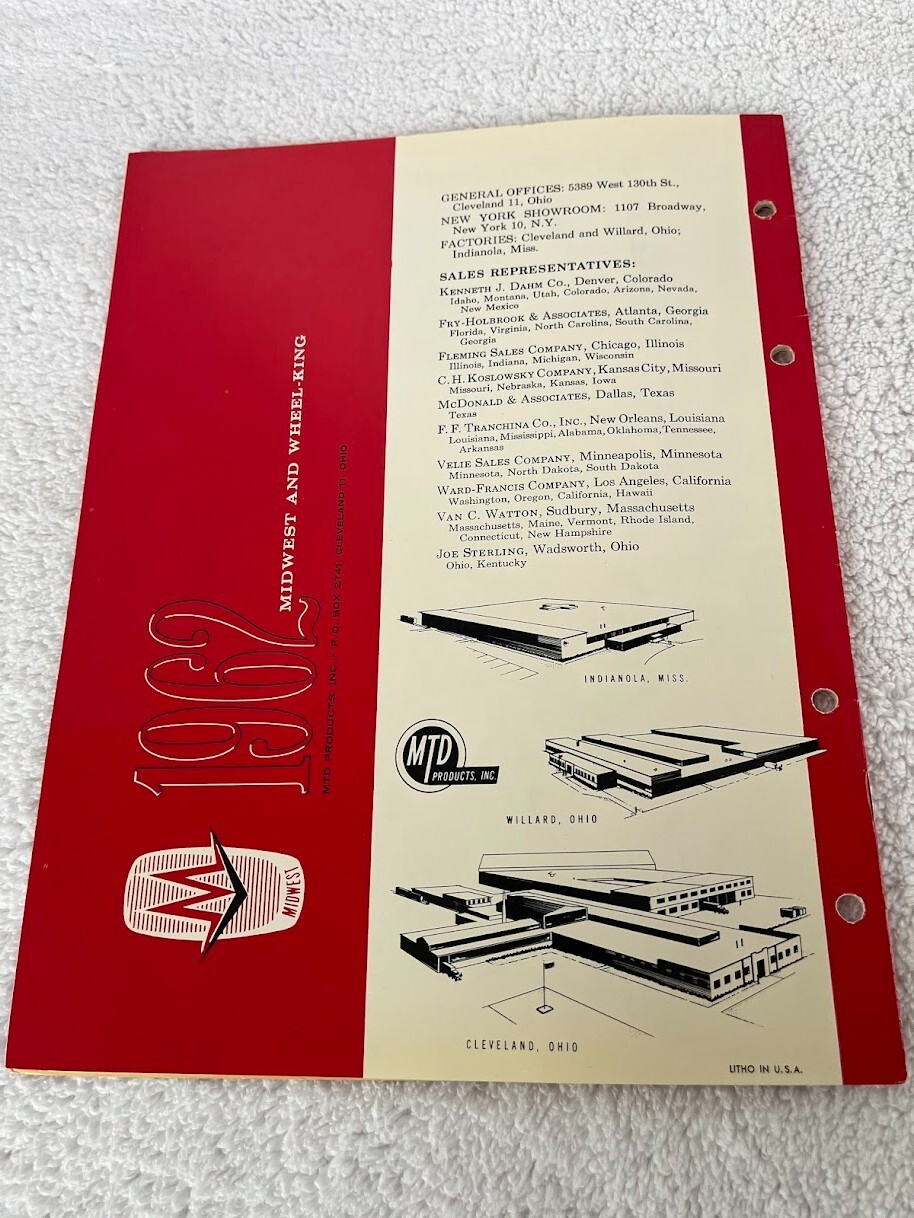 Vintage Rare 1962 MTD Metal Toy Dealer Catalogue-Fantastic Piece!
